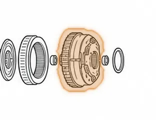 Planet, AW80-40LE/AW81-40LE/U440E (Front)(3 Long 20 Teeth Gears Right Angle)(3 Short Gears 20 Teeth Left Angle)… — Part # 137587A
