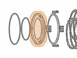 Piston, AW80-40LE/AW81-40LE/U440E B3 Clutch (.550”Thick)(5.655”OD)(6 Notches)(Aluminum) (3.825”ID) 1999-Up — Part # 137967A