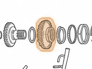 Gear, AW80-40LE/AW81-40LE/U440E Drive Transfer Gear (44 Teeth)(Right Angle)(1.805”Tall) (4.410”OD)(14 Pork Lugs)… — Part # 137710A