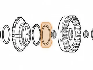 Washer, AW80-40LE/AW81-40LE/U440E F1 Sprag Retainer To Sungear Hub (Plastic)(3 Tabs) (3.120”OD)(2.660”ID) 1999-Up — Part # 137227A