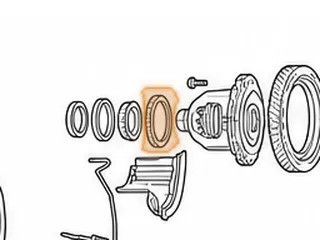 Gear, AW80-40LE/AW81-40LE/U440E Speed-O On Differental (Plastic)(35 Teeth)(2 Rounded ID Lugs) 1999-Up — Part # 137847A