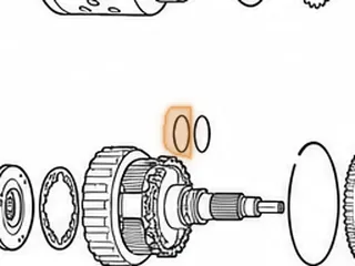 Sealing Ring, ZF8HP45/845RE Output Shaft (.103" Thick)(1.870"OD)(Teflon) 2012-Up — Part # 319180AT