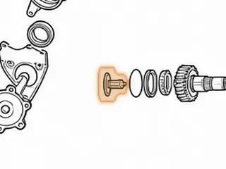 Oil Deflector, ZF8HP55 Case To Idler Gear (Plastic)(2.205"OD)(1.983"Long) 2009-Up — Part # 309697A