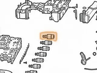 Solenoid, ZF8HP55 EPC Clutch A (Orange Connector) 2009-Up (2.595"Long) — Part # 309421A