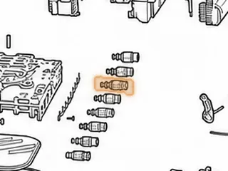 Solenoid, ZF8HP55 EPC Clutch B (Orange Connector) 2009-Up (2.595"Long) — Part # 309422A