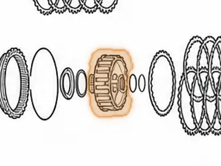 Hub, ZF8HP55 E Clutch (Aluminum) (Cast #1087-471-023)(24 Outer Clutch Teeth)(38 Splines) 2009-Up — Part # 309574A