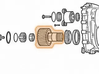 Gear, ZF8HP55 Drive Gear (32 Teeth)(5" Tall)(43 Splines)(3.735"OD)(No Groove) 2009-Up — Part # 309707A