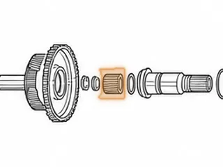 Sun Gear, 8L90 Output Planet (25 Teeth, 2 Groove)(1.378"Tall) (1.655"OD)(Splines ID) 2015-Up — Part # 334606B