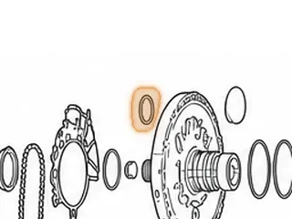 Sealing Ring, 8L90 Converter Neck To Stator Tube (1.935"OD) (.085"Thick) 2015-Up — Part # 334178B