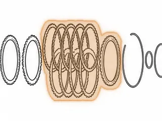Steel, 8L90 2-3-4-6-8 Clutch (C3)(.095"Thick)(26 Teeth)(5.540"ID) 2015-Up — Part # 334126B