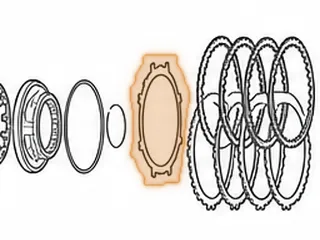 Steel, 8L90 4-5-6-7-8-Reverse Clutch (C2)(.059"Thick)(8 Teeth)(5.120"ID)(Waved) 2015-Up — Part # 334121B