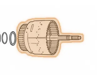 Drum W/Shaft, 8L90 2-3-4-6-8 / 4-5-6-7-8-Reverse (Aluminum) (13 1/2" Tall) 2015-Up — Part # 334555B