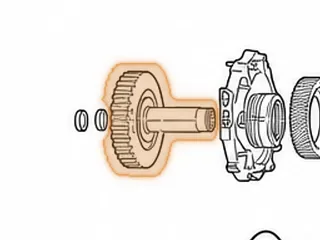 Clutch Hub, ZF9HP48 E Clutch W/Shaft (36 Clutch Teeth)(5.107”Tall) 2013-Up — Part # 339570B