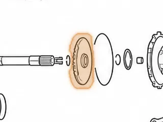 Hub, A440F Rear (20 Splines) (82 Angled Teeth On OD) — Part # 141604A