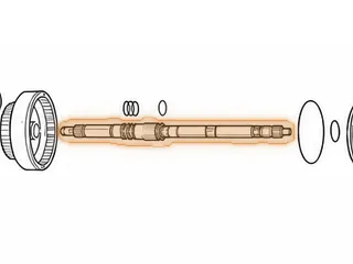 Input Shaft, F4A33/W4A33 (16 11/16” Long) 3 Ring 1990-Up — Part # 42670M