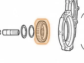 Clutch Hub, KM171-5/KM176-5/A4AF1/(A4BF1/A4BF2 Some) Overdrive (3 Clutch)(27 Splines) (4.030”OD)(40 Teeth Clutch Hub)… — Part # 42570E