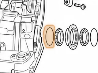 Ball Bearing, KM170/KM171/KM171-5 Drive Gear (Front) (1.358”ID) — Part # 42268B