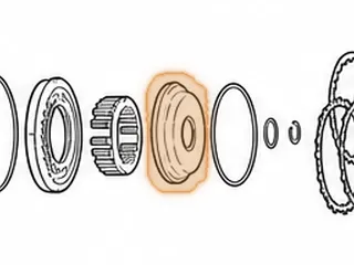 Retainer/Piston, A4CF1/A4CF2 Underdrive Clutch Spring (Aluminum)(Cast # 45425-23001) 2006-Up — Part # 41981E
