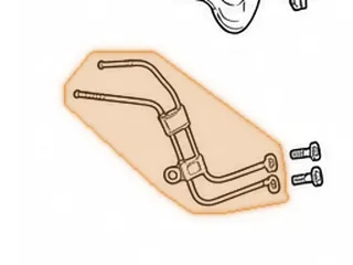 Cooler Lines, A4CF1/A4CF2 (Two Lines W/1 Bolt Bracket)(Kia) 2006-Up — Part # 41996-1E