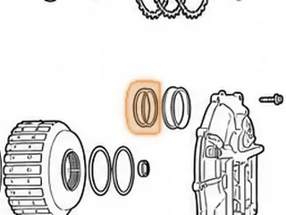 Ring, F4A41/F4A42/F4A51/W4A42/W4A51 (W4A5A) Overdrive Clutch (In Rear Cover) (2.325” OD)(Metal) 1996-Up — Part # 41185A