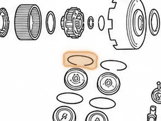Snap Ring, C-3/A4LD/4R44E/4R55E/5R55E Holds Intermediate & Overdrive Servo Cover In Case — Part # 56896