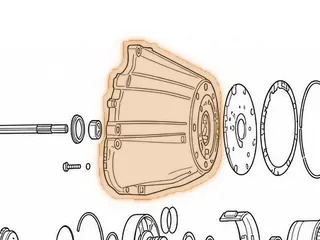 Bell Housing, 4R55E (4.0L) (Top Bolts Are 3 3/8”) 6 Bolt Pump 1995-96 (W/2 Bolt Starter) (Cast # 95GT-7A834-BB) — Part # 56750J