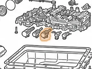 Solenoids, A650E Shift (SLN) (3.170”Long)(Black Connector)(Body Flat End)(TCC) 1998-06 — Part # 187425A