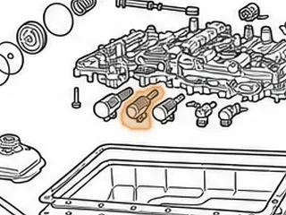 Solenoids, A650E Shift (SLU) (3.365”Long)(Black Connector)(Beveled Edge)(ACC) 1998-06 — Part # 187453A