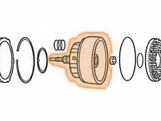 Drum, A650E Forward Clu (5 Clutch)(8 Teeth Steels)(5” Piston)(8 Ovals In Direct Splines) 1998-06 — Part # 187554A
