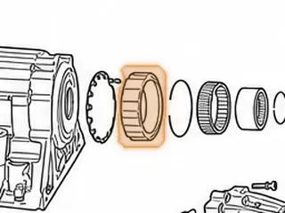 Outer Race, A650E F2 Sprag To Case (16 Outer Lugs)(1.357”Thick)(3.475”ID) (Flat Edge In Front) 1998-06 — Part # 187669A