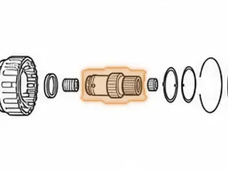 Sun Gear, A650E Front (4.220”Long)(31 Teeth/41 Teeth Right Angle)(38 Splines)(2 Bushings) 1998-06 — Part # 187612A