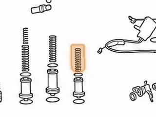 Accumulator Assembly, A761 C2 (Plastic Piston 2.060”Long, .715”ID, W/2 O-Rings W/White Balance Spring)… — Part # 117935B