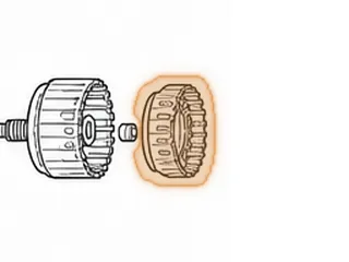 Drum/Piston, A761 Coast Clutch (.970”Tall, 4.075”OD)(Bonded)(3 Clutch)(24 Teeth Steels) 2004-Up — Part # 117559B