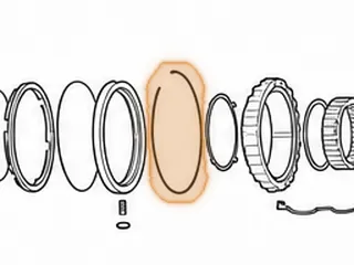 Snap Ring, A750/A761 Holds Low/Reverse Sprag Outer Race In Case (.118”Thick, 6 3/8”OD) (W/2 Eyelets) 2003-Up — Part # 117890A