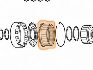 Ring Gear, A750 Center Planet (91 Outer Teeth)(40 Clutch Splines)(77 Inner Teeth) 2003-Up — Part # 117590A