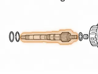 Intermediate Shaft W/Sun Gear, A761 (27 Teeth Sun Gear, 1.855”OD)(11 5/8”Long) 2004-Up — Part # 117674B