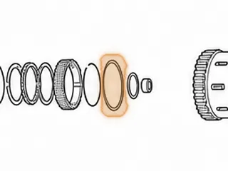 Washer, A761 Outer Sprag Race To Direct Clutch Hub (Plastic)(.110”Thick, 4.075”OD, 3.540”ID) (3 Tabs) 2004-Up — Part # 117234B