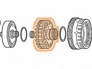 Sungear W/Shell, A8LR1 6th Clutch (34 Teeth Sungear)(24 Lugs) 2011-Up — Part # 331612A
