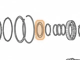 Washer, A960E Reverse Clutch To #2 Sprag (Dished)(3.630”OD)(4 Legs)(2.510”ID) 2006-Up — Part # 267245A