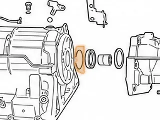 Snap Ring, A960E Ball Bearing To Extention Housing (Some 2WD)(6 Bolt Housing)(2.575”OD) (.059”Thick)(Hooked Ends)… — Part # 267897A