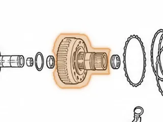 Shell, A960E Reverse Clutch Hub (33 Teeth)(Right Angle)(4.970”Tall)(5.310”OD)(10 Slots) 2006-Up — Part # 267576A