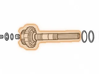 Rear Planet/Output Shaft, A960E (12 15/16”Long)(4 Gears)(20 Teeth)(18 Park Lugs) 2006-Up — Part # 267584A