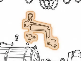 Bracket, A960E Cooler Line To Case (4 Holes, 1 Threaded) 2006-Up (L-Shape) — Part # 267846A