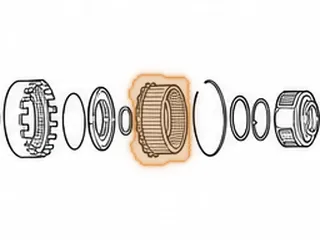 Ring Gear, A960E Center Planet (16 Lugs)(35 Clutch Teeth)(66 Left Angle Teeth)(1.704”Tall) 2006-Up — Part # 267590A