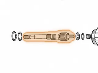 Shaft, A960E Intermediate (11 5/8”Long)(26 Teeth)(Left Angle)(1.500”OD) 2006-Up — Part # 267674A