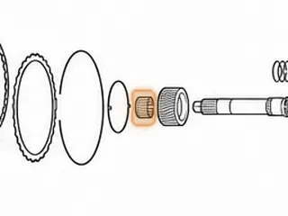 Caged Needle Bearing, AA80E (Split) Rides On Input Shaft Inside Overdrive Planet (Front) (1.355"OD)(.810"Wide) 2007-Up — Part # 287218A