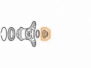 Nut, AA80E Output Shaft (6 Point)(30mm) 2007-Up — Part # 287798A