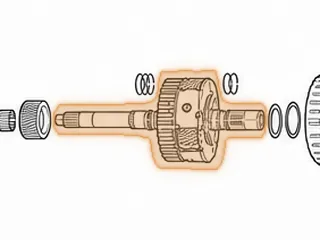 Planet W/Input Shaft, AA80E Overdrive (8 Gear)(13 1/2" Long) (12 Teeth Reluctor) 2007-Up — Part # 287580A