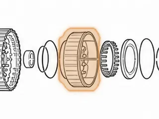 Piston, AA80E Overdrive (Aluminum) (18 Holes)(6.755"OD)(2.905" Tall) 2007-Up — Part # 287960A