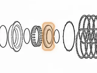 Retainer, AA80E (Bonded) Reverse Clutch Piston (2.565"ID)(4.580"OD)(.485"Thick)(5 Notches) 2007-Up — Part # 287986A